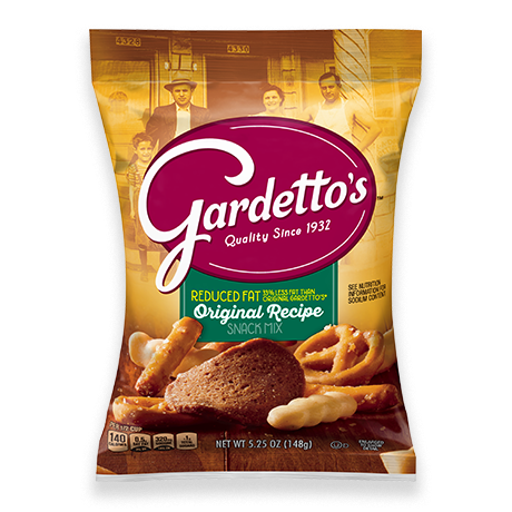 Gardetto's Original Recipe Reduced Fat snack mix, front of pack